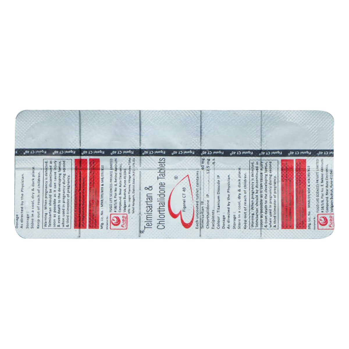 Figotel CT 40 Tablet 10's, Pack of 10 TabletS Figotel CT 40 Tablet 10's, Pack of 10 TabletS