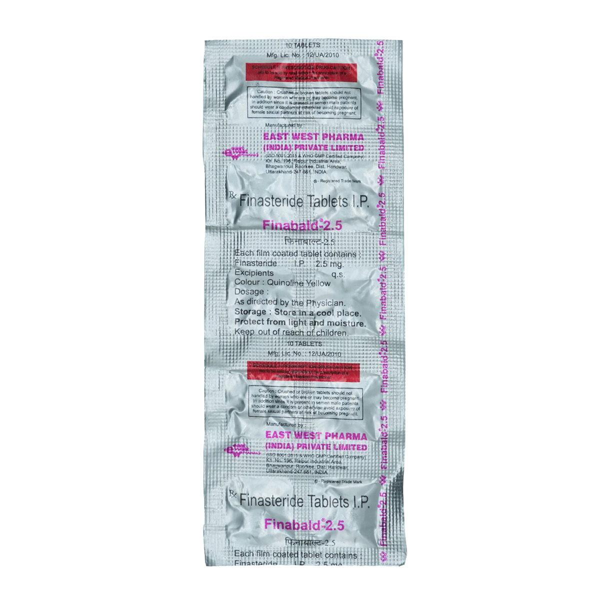 Finabald 2.5 Tablet 10's, Pack of 10 TABLETS Finabald 2.5 Tablet 10's, Pack of 10 TABLETS