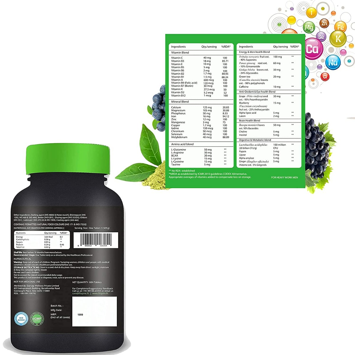 Fitspire Fit Men Gold Multivitamin Tablets, 60 Count, Pack of 1 Fitspire Fit Men Gold Multivitamin Tablets, 60 Count, Pack of 1