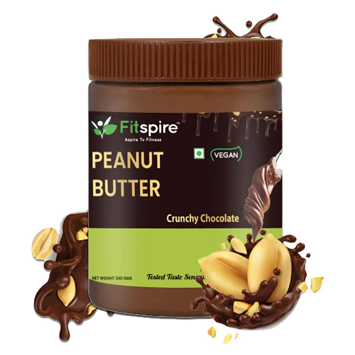 Fitspire Crunchy Chocolate Flavour Peanut Butter, 340 gm, Pack of 1 Fitspire Crunchy Chocolate Flavour Peanut Butter, 340 gm, Pack of 1