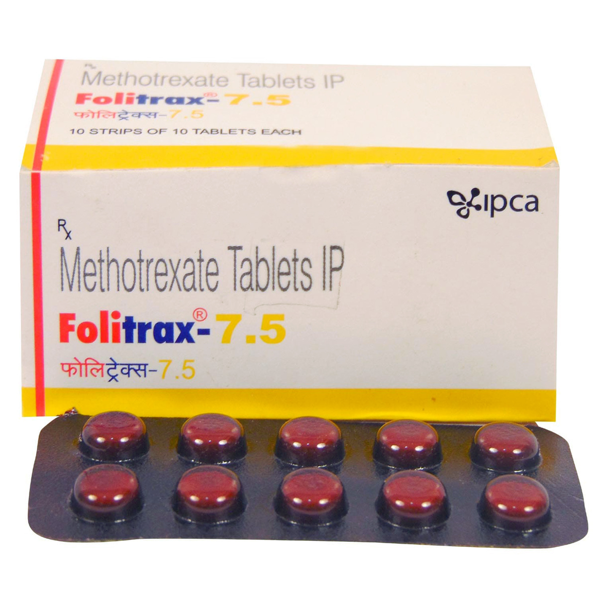 Folitrax-7.5 Tablet 10's, Pack of 10 TABLETS Folitrax-7.5 Tablet 10's, Pack of 10 TABLETS