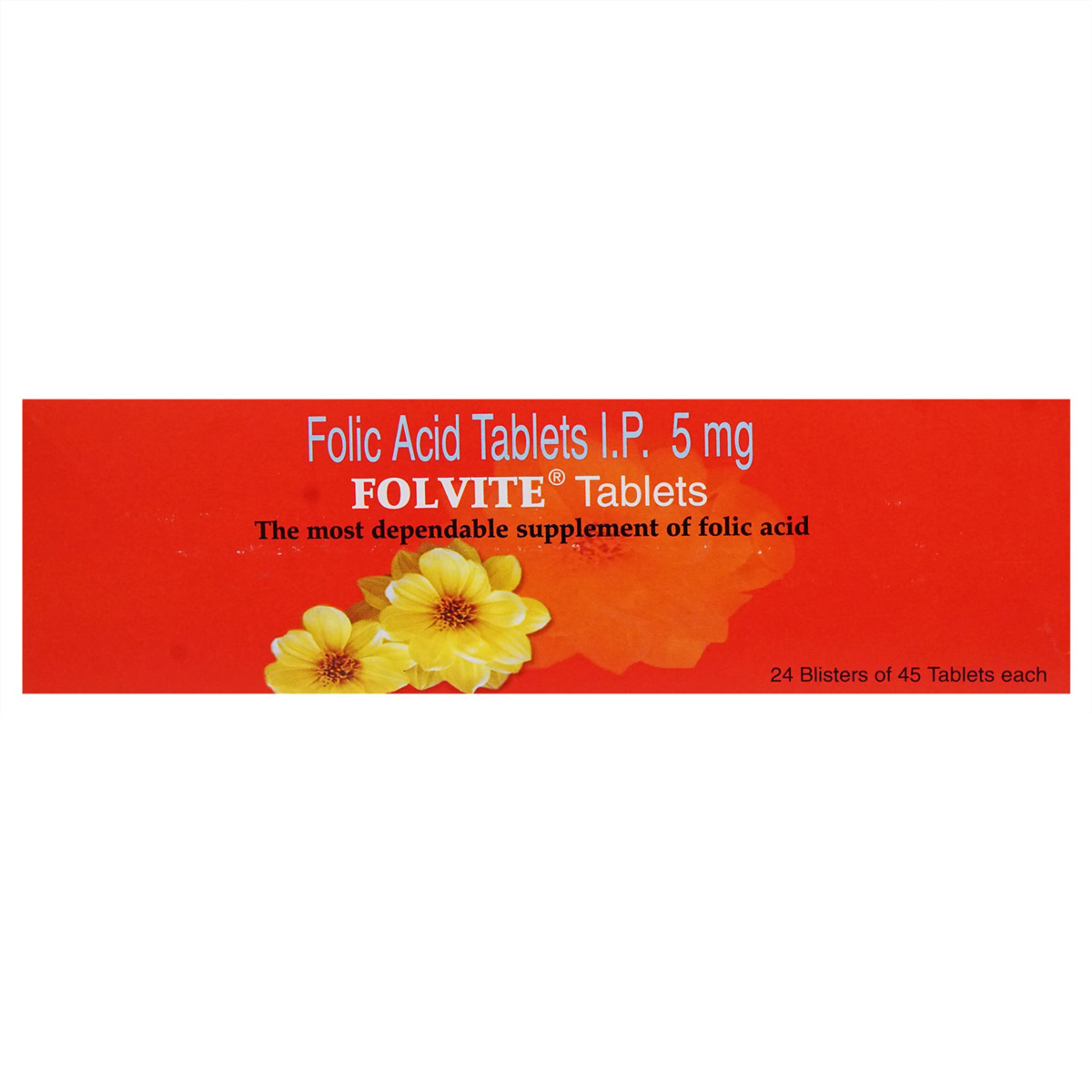 Folvite Tablet 45's, Pack of 45 TABLETS Folvite Tablet 45's, Pack of 45 TABLETS