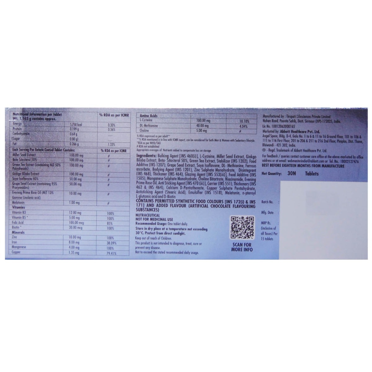 Follihair A Tablet 15's, Pack of 15 Follihair A Tablet 15's, Pack of 15