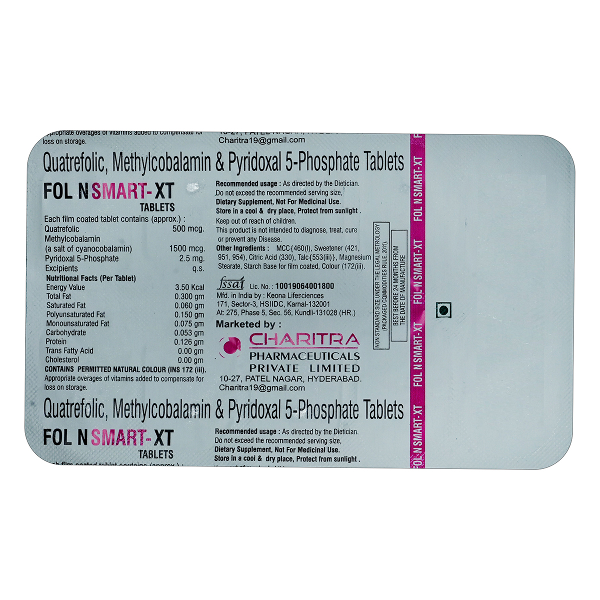 Fol N Smart XT Tablet 10's, Pack of 10 Fol N Smart XT Tablet 10's, Pack of 10