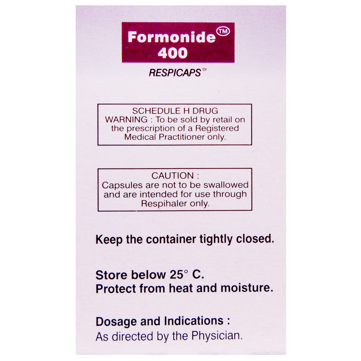 Formonide 400 Respicaps 30's, Pack of 1 RESPICAP Formonide 400 Respicaps 30's, Pack of 1 RESPICAP
