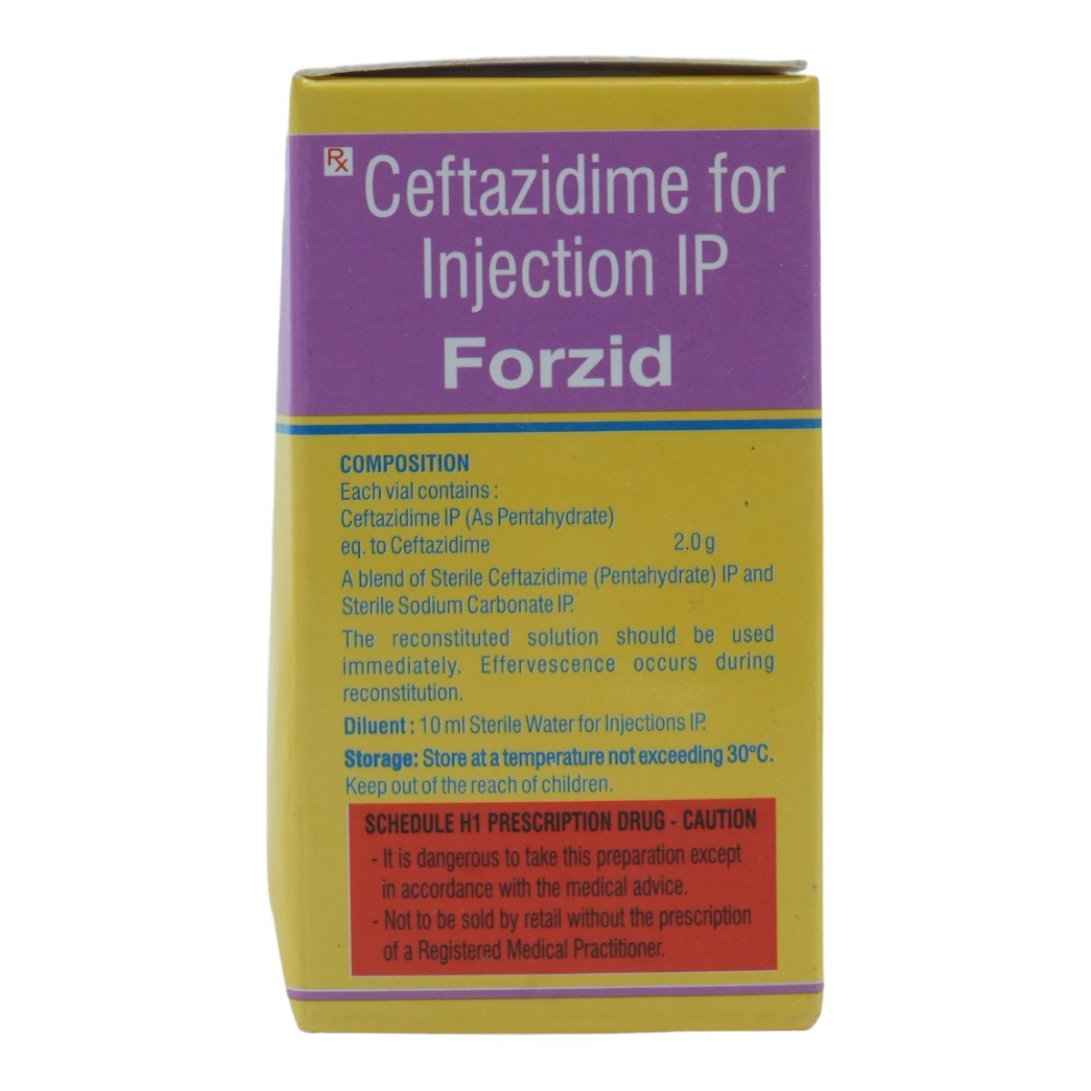 Forzid Injection 2 gm, Pack of 1 INJECTION Forzid Injection 2 gm, Pack of 1 INJECTION