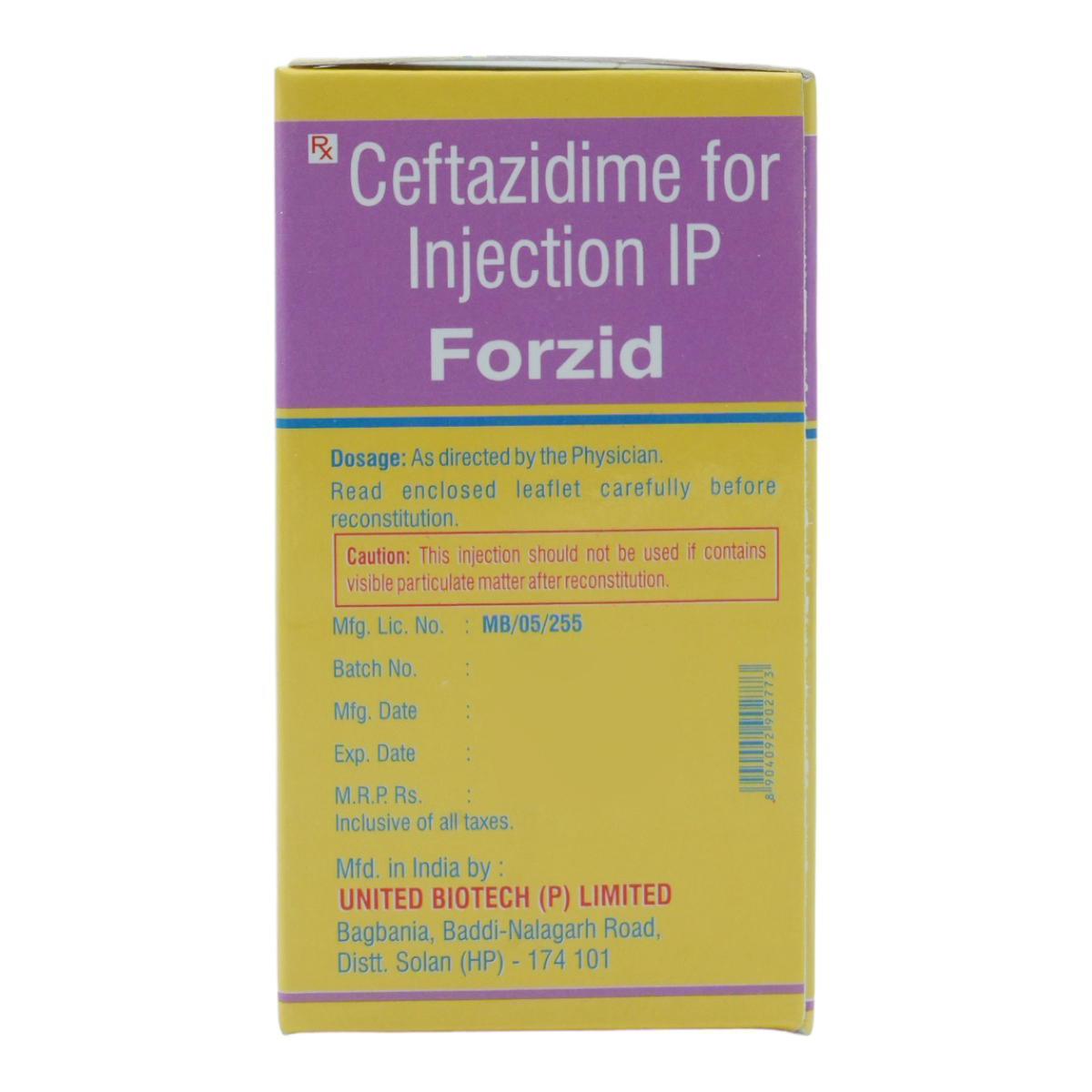 Forzid Injection 2 gm, Pack of 1 INJECTION Forzid Injection 2 gm, Pack of 1 INJECTION