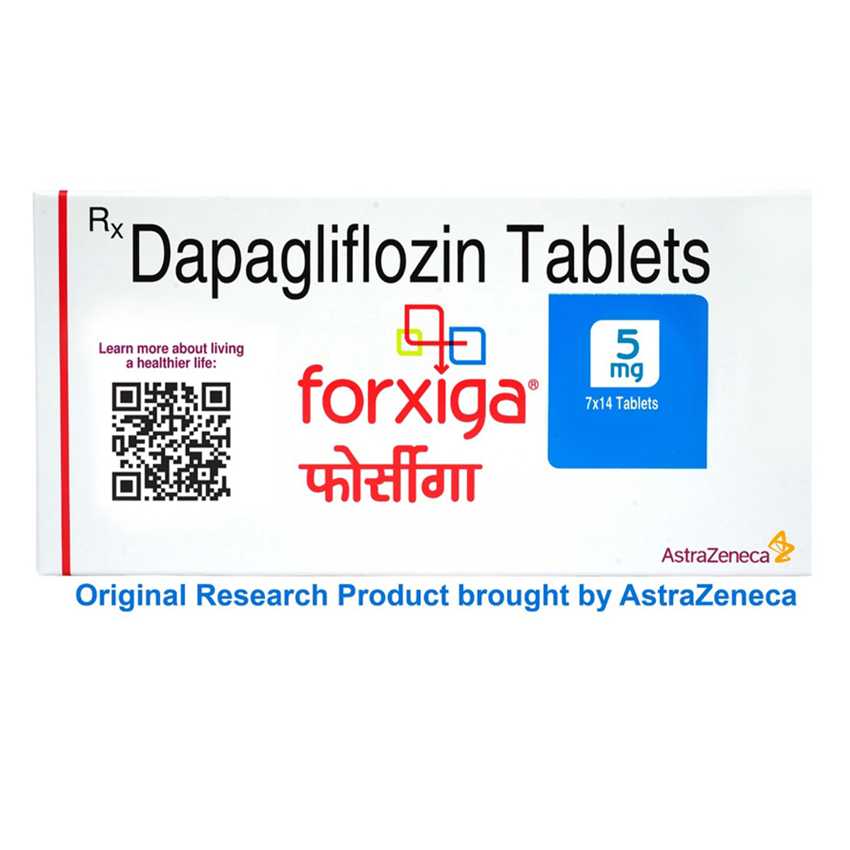 Forxiga 5 mg Tablet 14's, Pack of 14 TABLETS Forxiga 5 mg Tablet 14's, Pack of 14 TABLETS