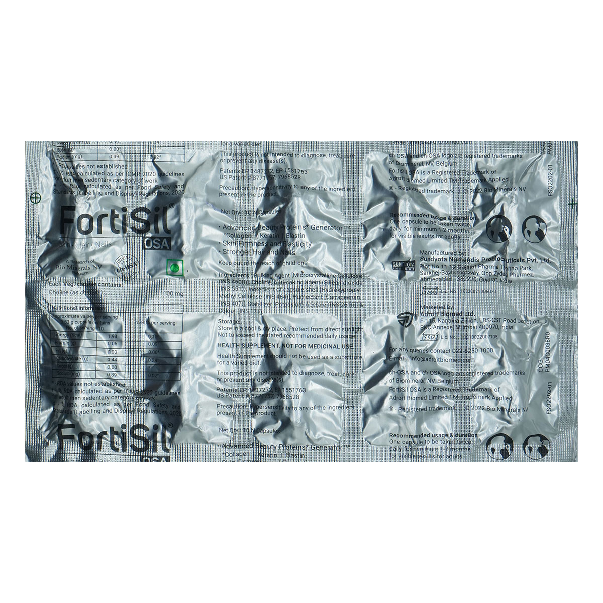 Buy Fortisil Osa 100 Veg Cap 10'S Online