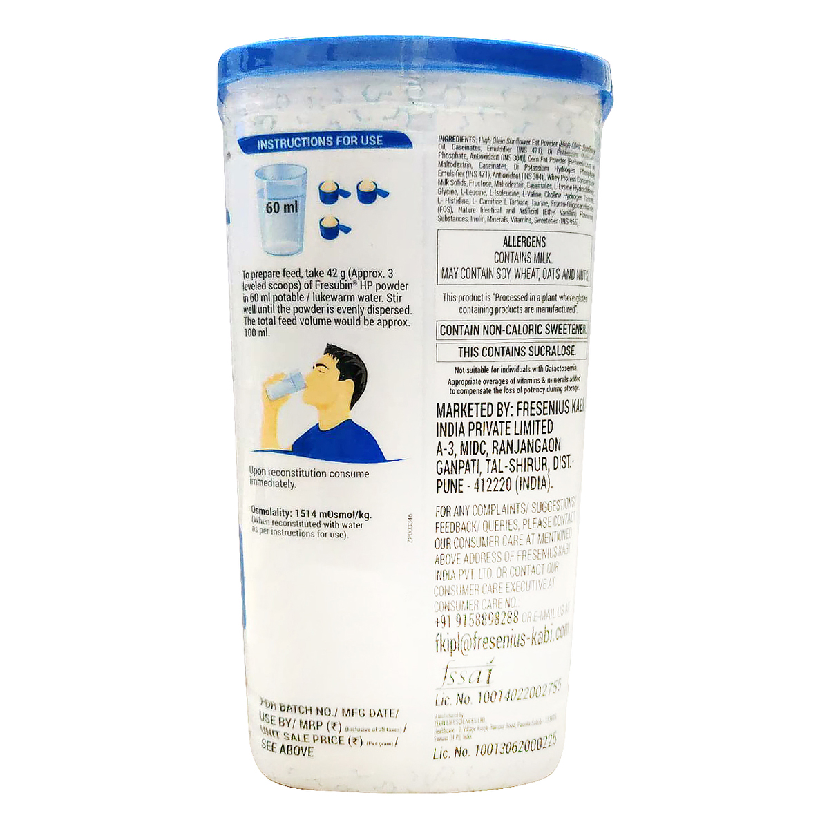 Fresubin High Protein Vanilla Flavour Powder, 400 gm, Pack of 1 Fresubin High Protein Vanilla Flavour Powder, 400 gm, Pack of 1