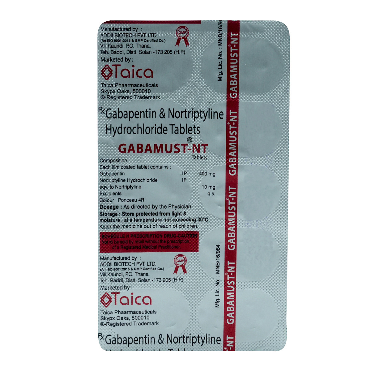 Gabamust-NT Tablet 10's, Pack of 10 TabletS Gabamust-NT Tablet 10's, Pack of 10 TabletS