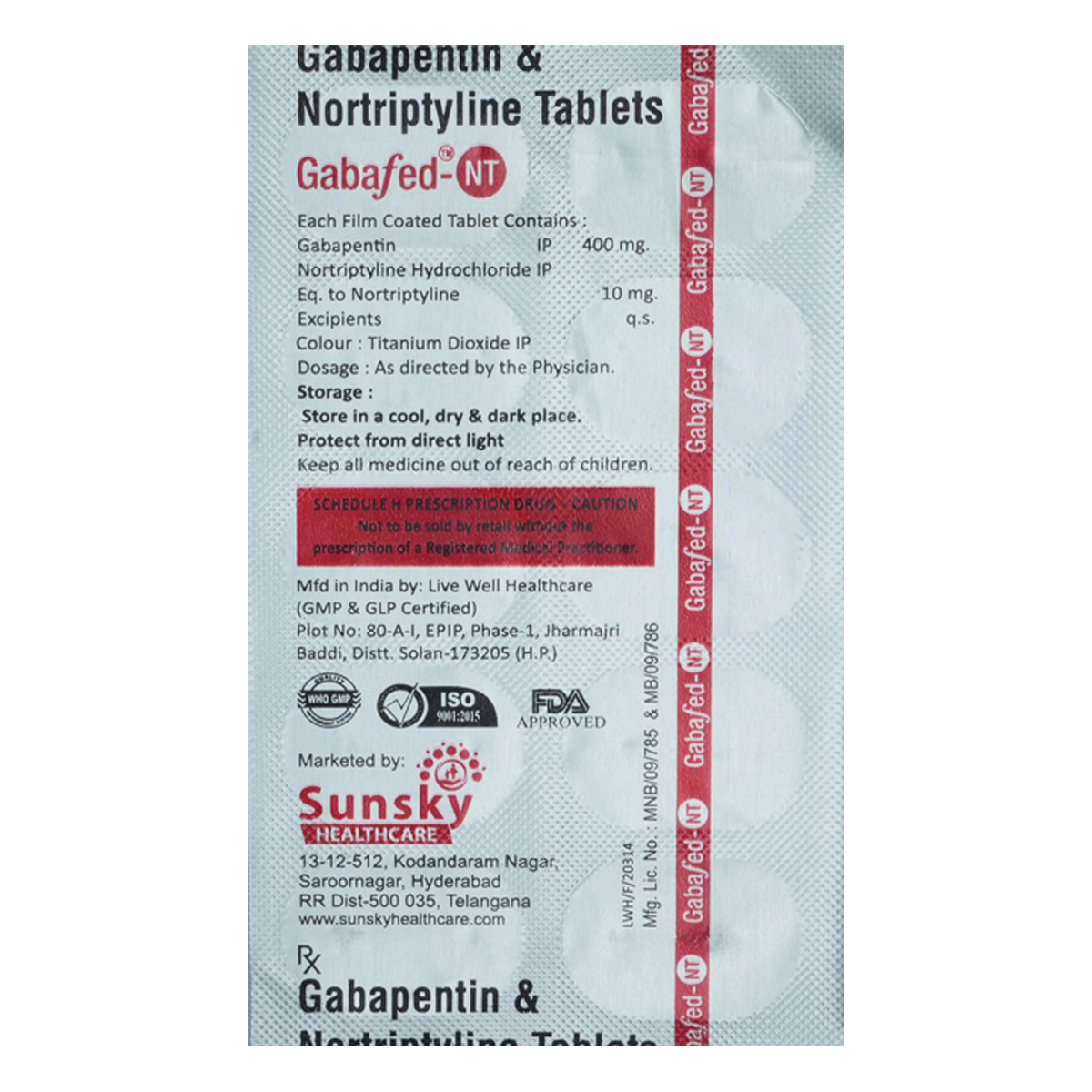 Gabafed-NT Tablet 10's Gabafed-NT Tablet 10's