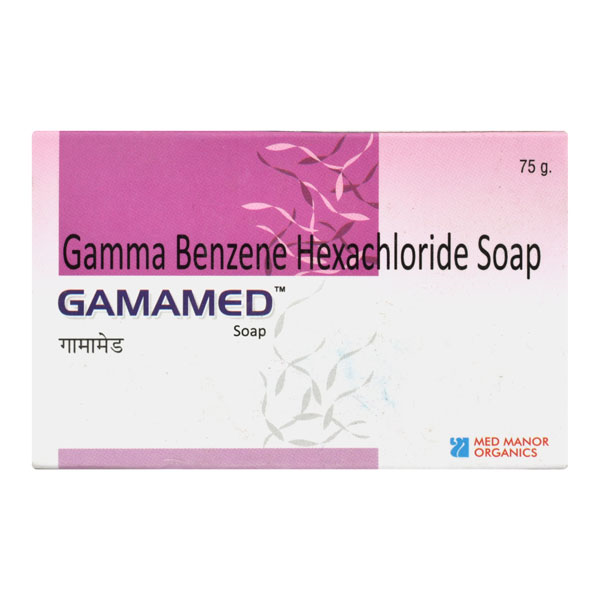Gamamed Soap 75 gm | Gamma Benzene Hexachloride | For Scabies & Pediculosis, Pack of 1 Gamamed Soap 75 gm | Gamma Benzene Hexachloride | For Scabies & Pediculosis, Pack of 1