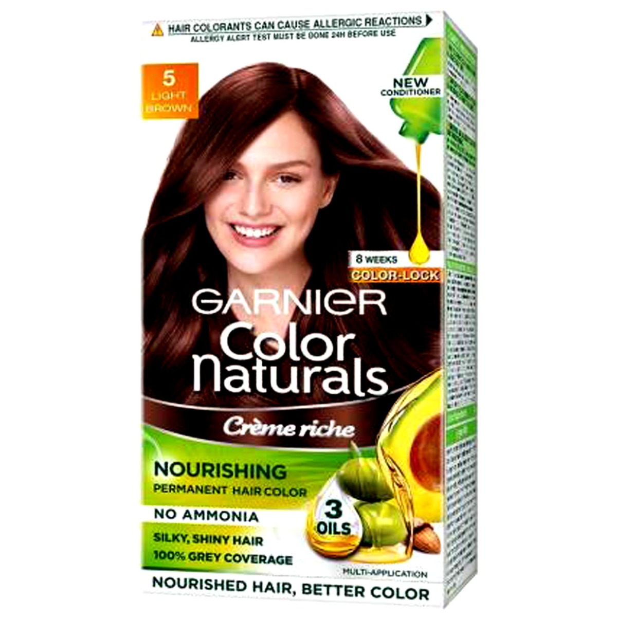 Garnier Color Naturals Shade 5 Hair Color, Light Brown, 1 Count, Pack of 1 Garnier Color Naturals Shade 5 Hair Color, Light Brown, 1 Count, Pack of 1