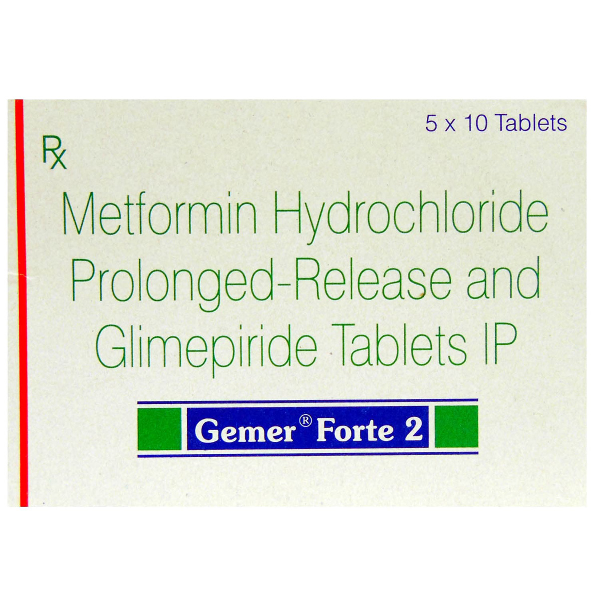 Gemer Forte 2 Tablet 10's, Pack of 10 TABLETS Gemer Forte 2 Tablet 10's, Pack of 10 TABLETS