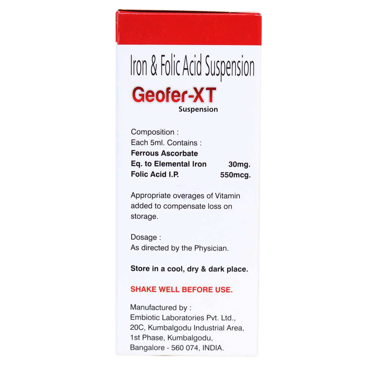 Geofer-XT Suspension 150 ml, Pack of 1 SUSPENSION Geofer-XT Suspension 150 ml, Pack of 1 SUSPENSION