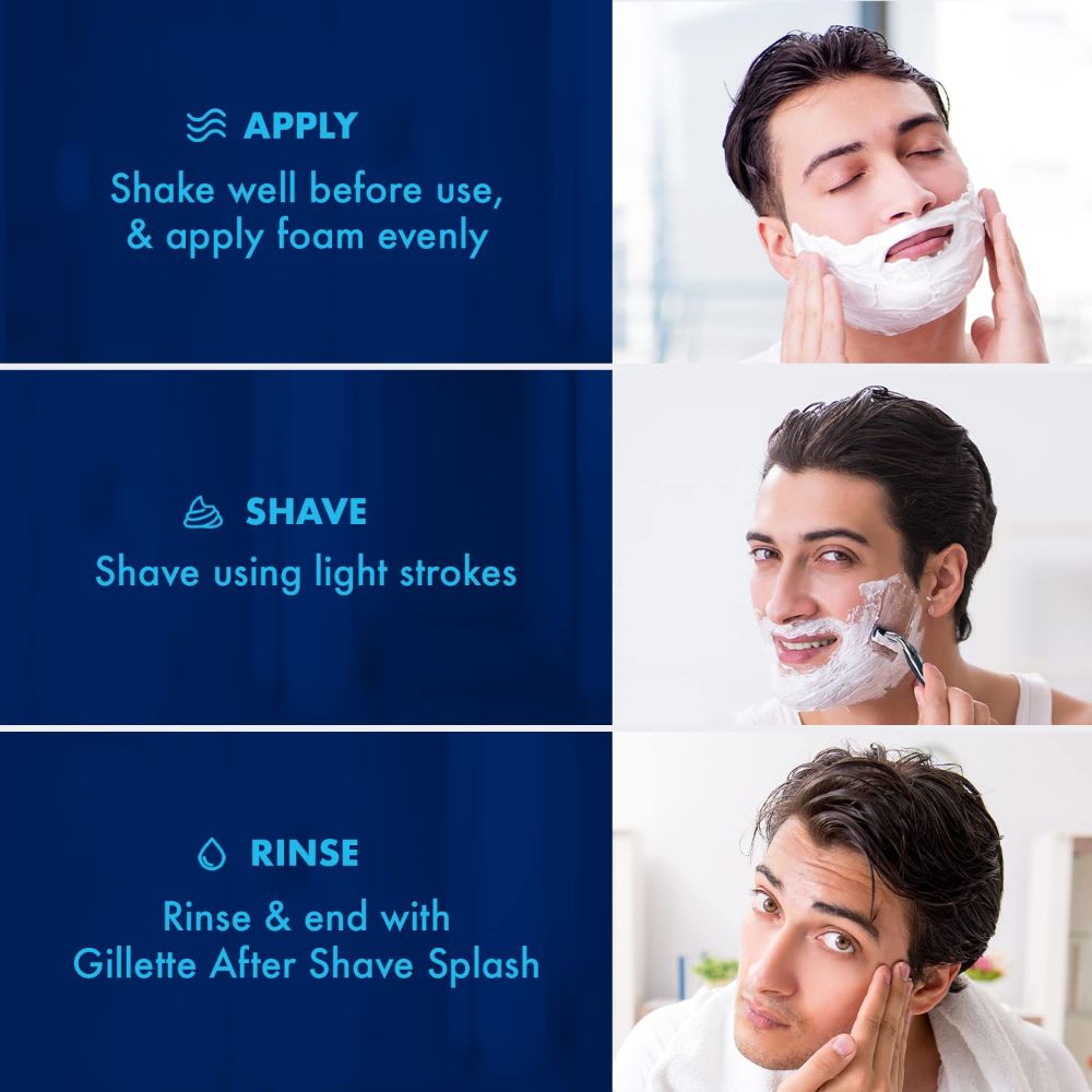 Gillette Shaving Foam Regular, 418 gm, Pack of 1 Gillette Shaving Foam Regular, 418 gm, Pack of 1