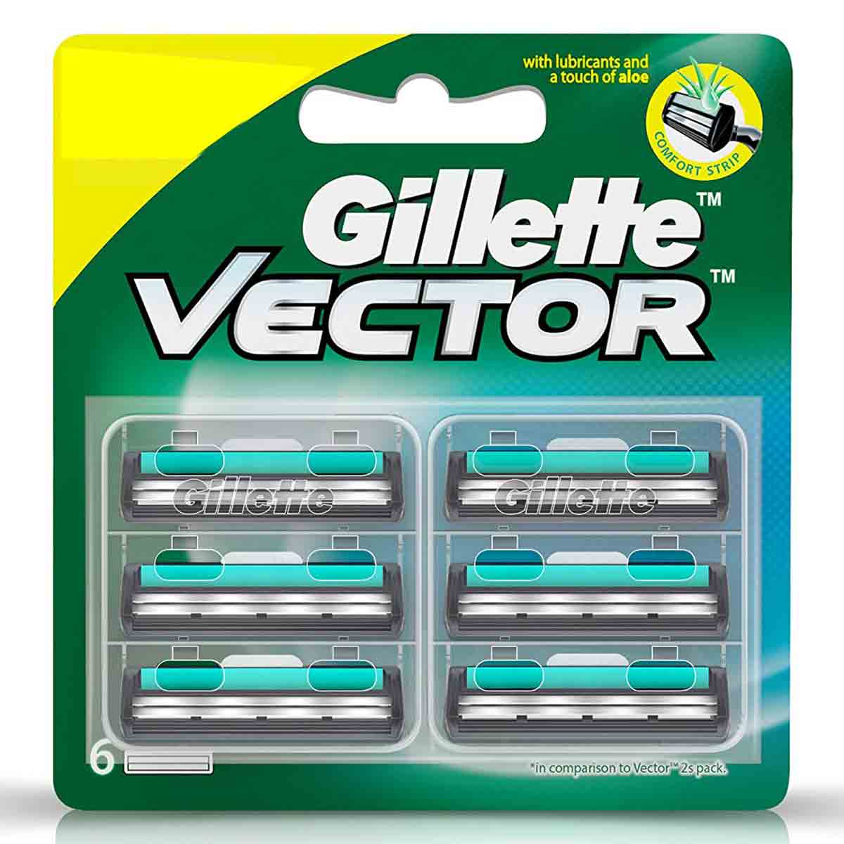 Gillette Vector Cartridge, 6 Count, Pack of 1 Gillette Vector Cartridge, 6 Count, Pack of 1
