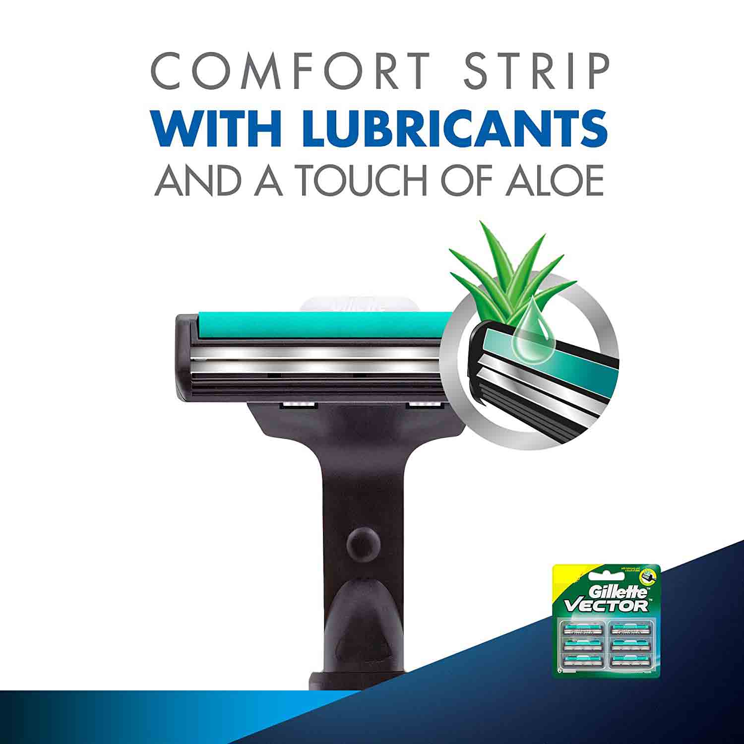 Gillette Vector Cartridge, 6 Count, Pack of 1 Gillette Vector Cartridge, 6 Count, Pack of 1