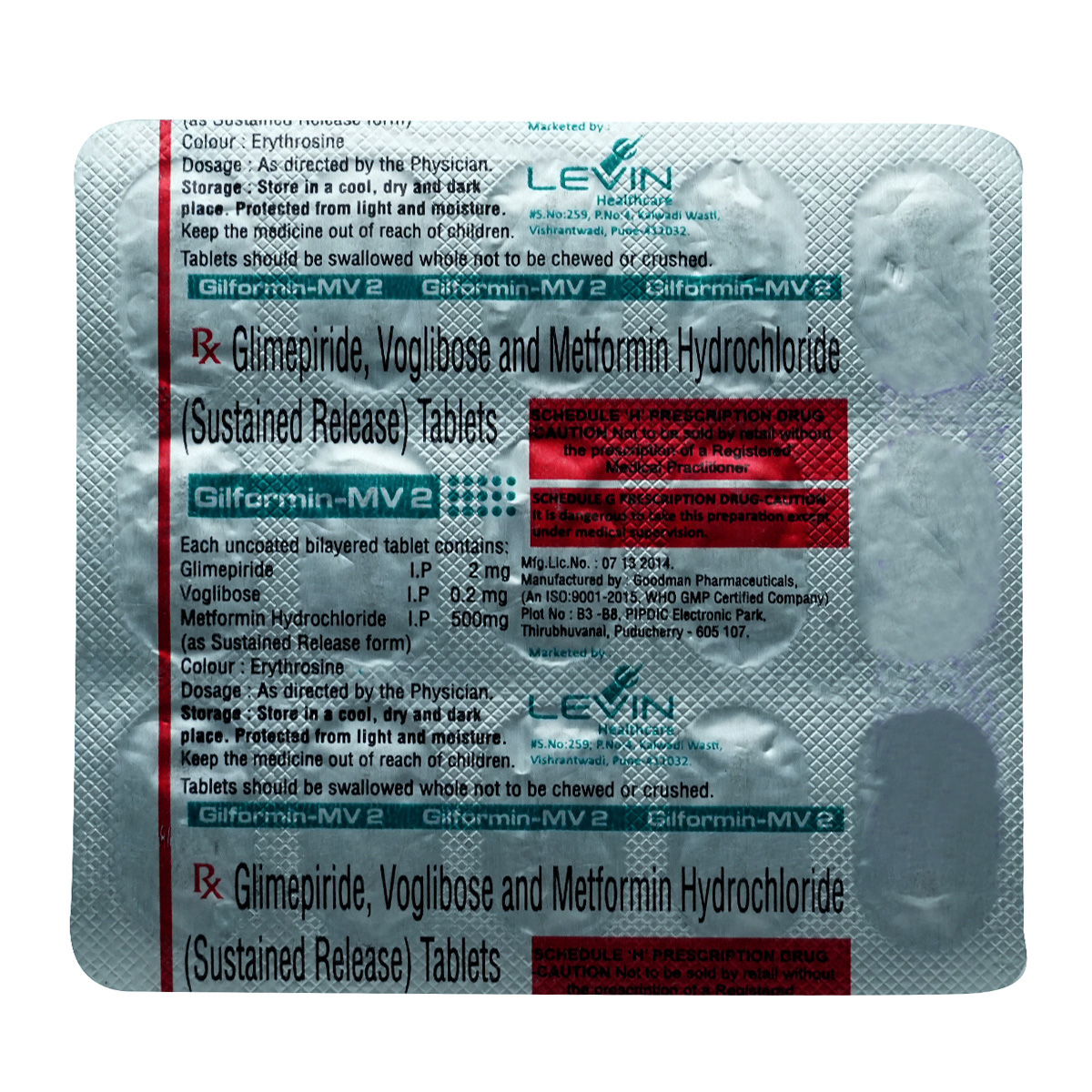 Gilformin MV 2 Tablet 15's, Pack of 15 TABLETS Gilformin MV 2 Tablet 15's, Pack of 15 TABLETS