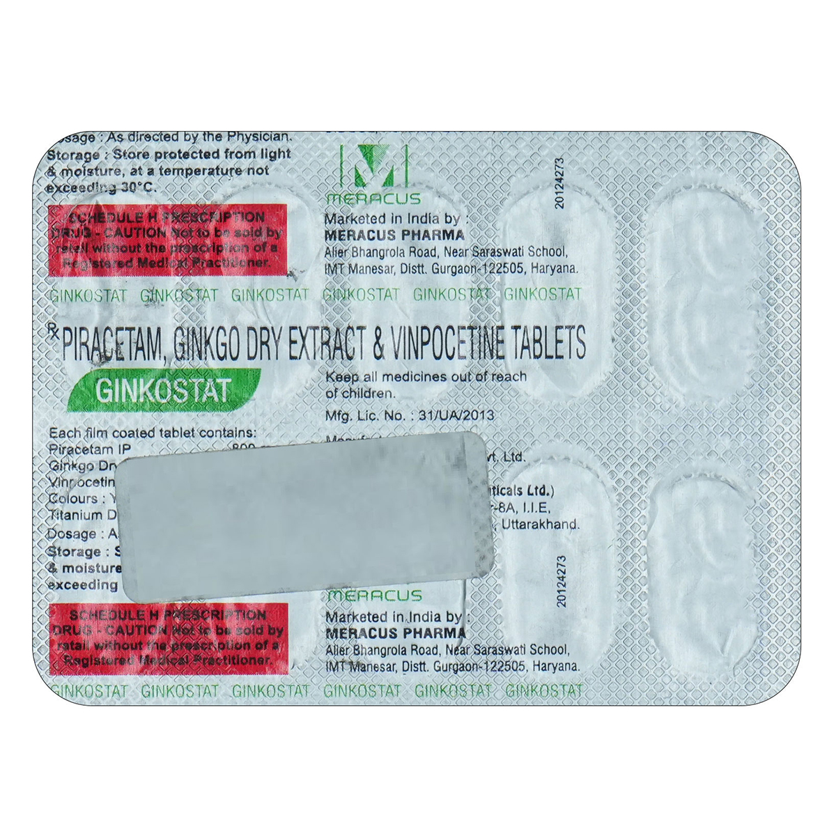 Ginkostat Tablet 10's, Pack of 10 TABLETS Ginkostat Tablet 10's, Pack of 10 TABLETS