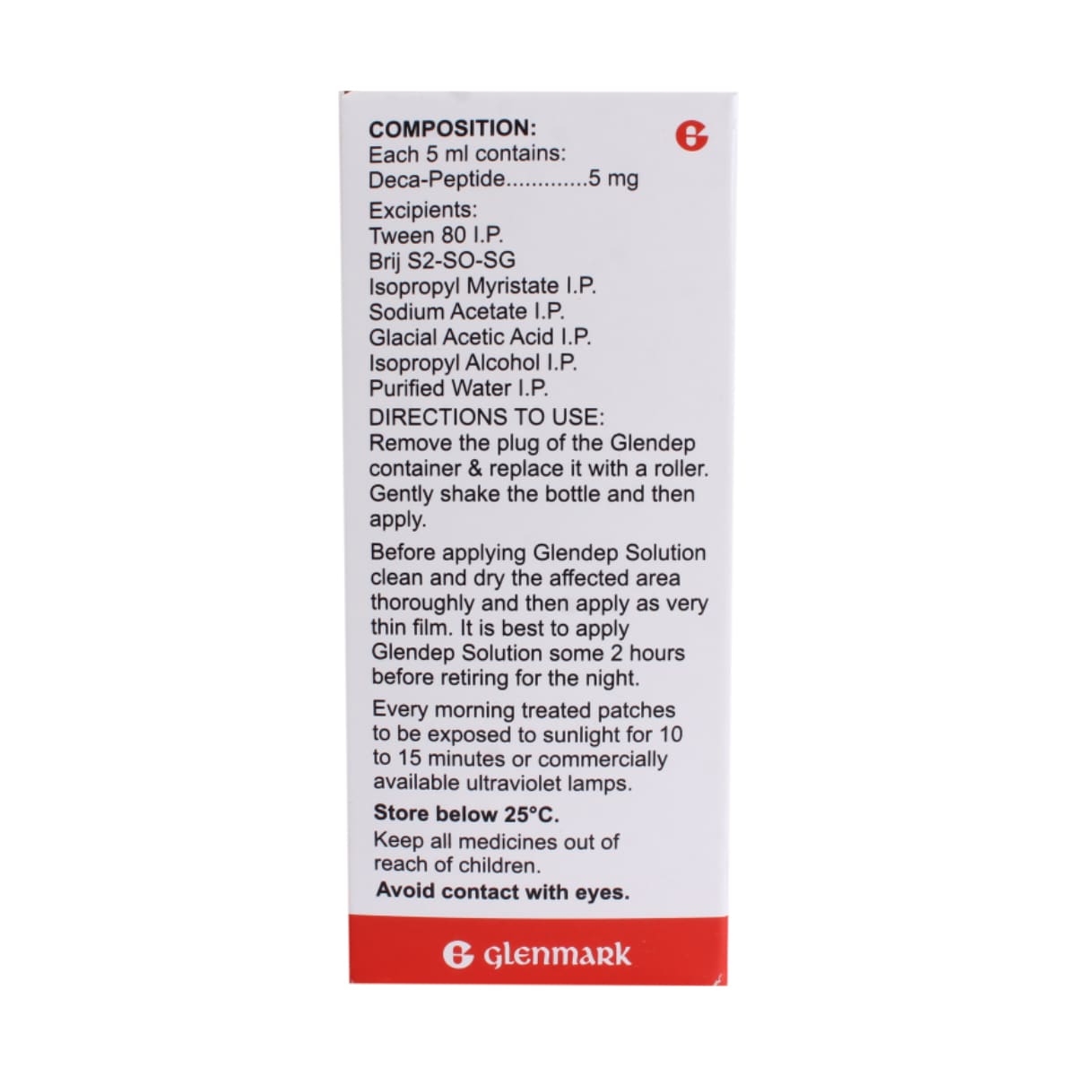 Glendep Solution 5 ml, Pack of 1 Glendep Solution 5 ml, Pack of 1