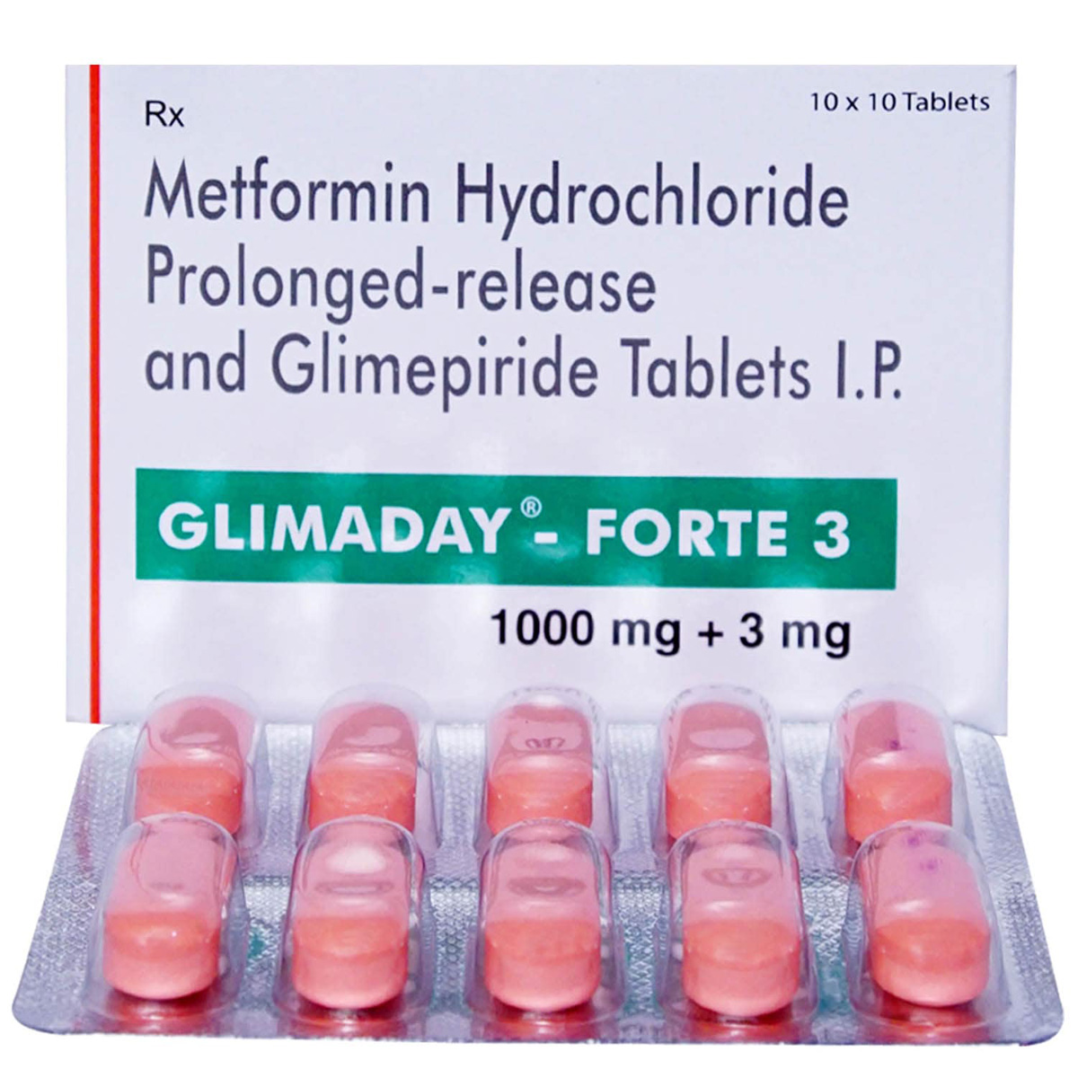 Glimaday-Forte 3 Tablet 10's, Pack of 10 TABLETS Glimaday-Forte 3 Tablet 10's, Pack of 10 TABLETS