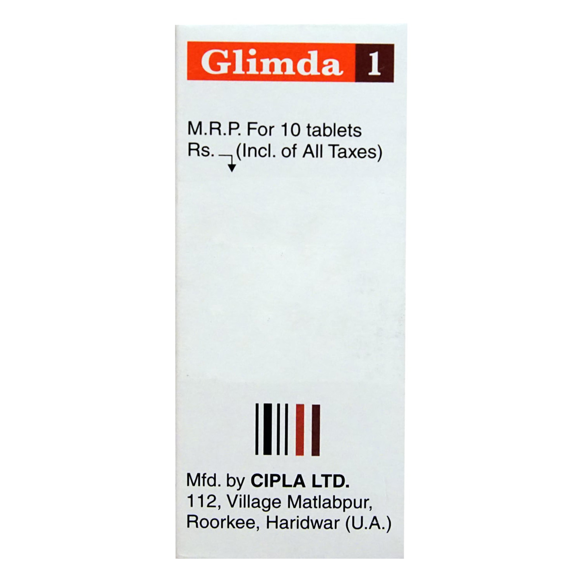 Glimda 1 Tablet 10's, Pack of 10 TABLETS Glimda 1 Tablet 10's, Pack of 10 TABLETS