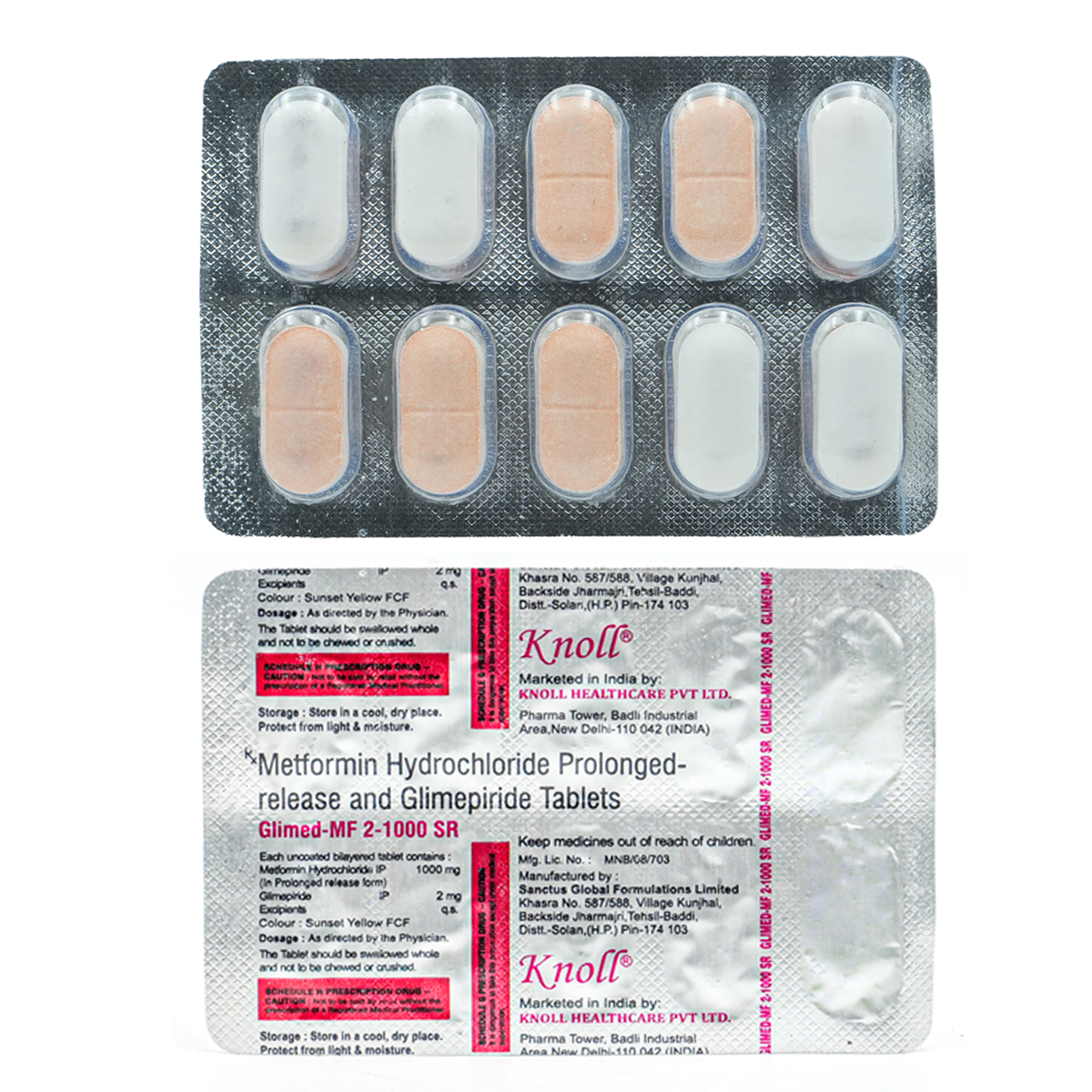 Glimed-MF-2 1000 SR Tablet 10's, Pack of 10 TABLETS Glimed-MF-2 1000 SR Tablet 10's, Pack of 10 TABLETS