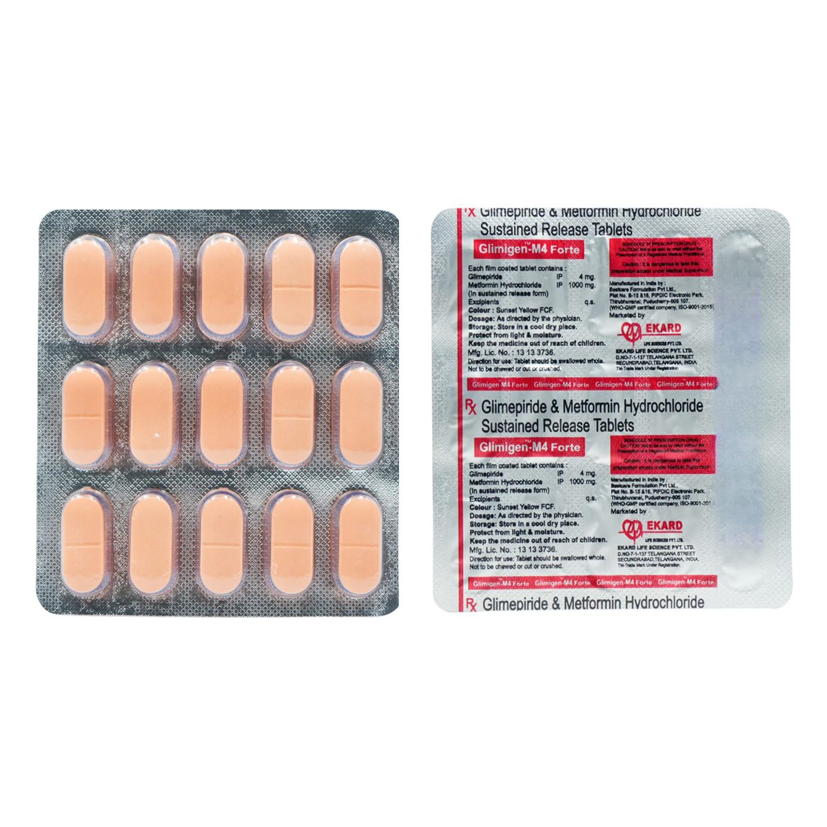 Glimigen-M4 Forte Tablet 15's, Pack of 15 TabletS Glimigen-M4 Forte Tablet 15's, Pack of 15 TabletS