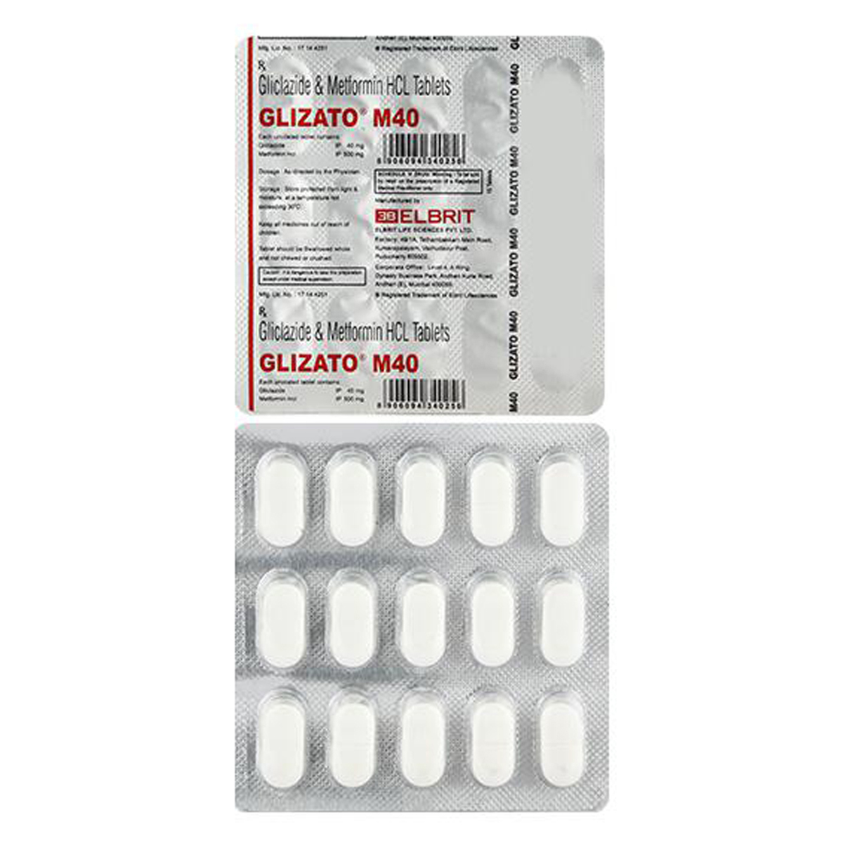 Glizato M 40 Tablet 15's, Pack of 15 TABLETS Glizato M 40 Tablet 15's, Pack of 15 TABLETS