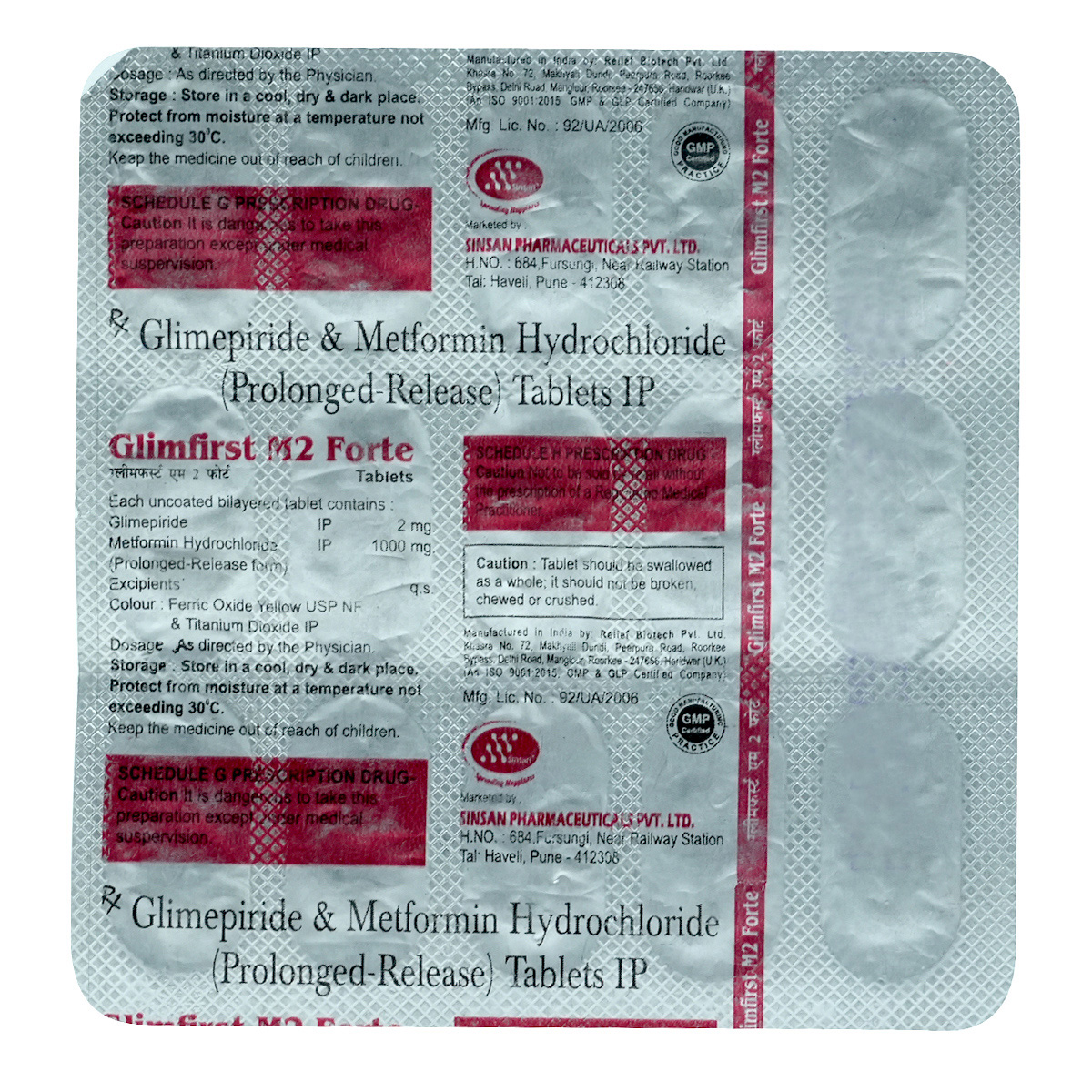 Glimfirst-M2 Forte Tablet 15's, Pack of 15 TabletS Glimfirst-M2 Forte Tablet 15's, Pack of 15 TabletS