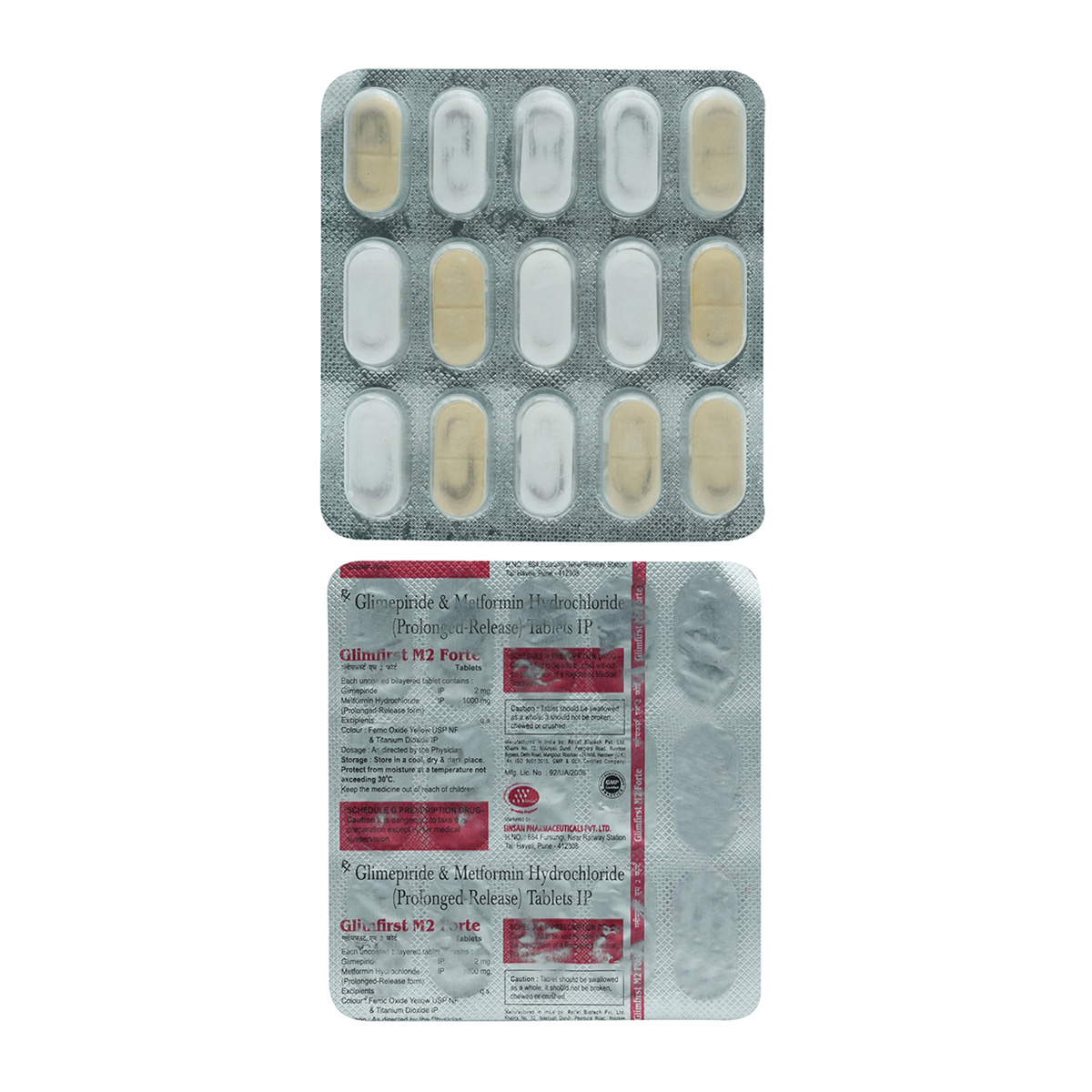 Glimfirst-M2 Forte Tablet 15's, Pack of 15 TabletS Glimfirst-M2 Forte Tablet 15's, Pack of 15 TabletS