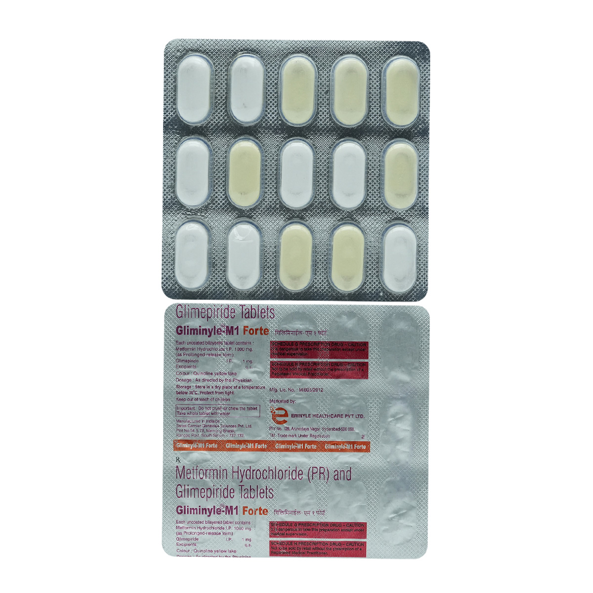 Gliminyle-M1 Forte Tablet 15's, Pack of 15 TabletS Gliminyle-M1 Forte Tablet 15's, Pack of 15 TabletS