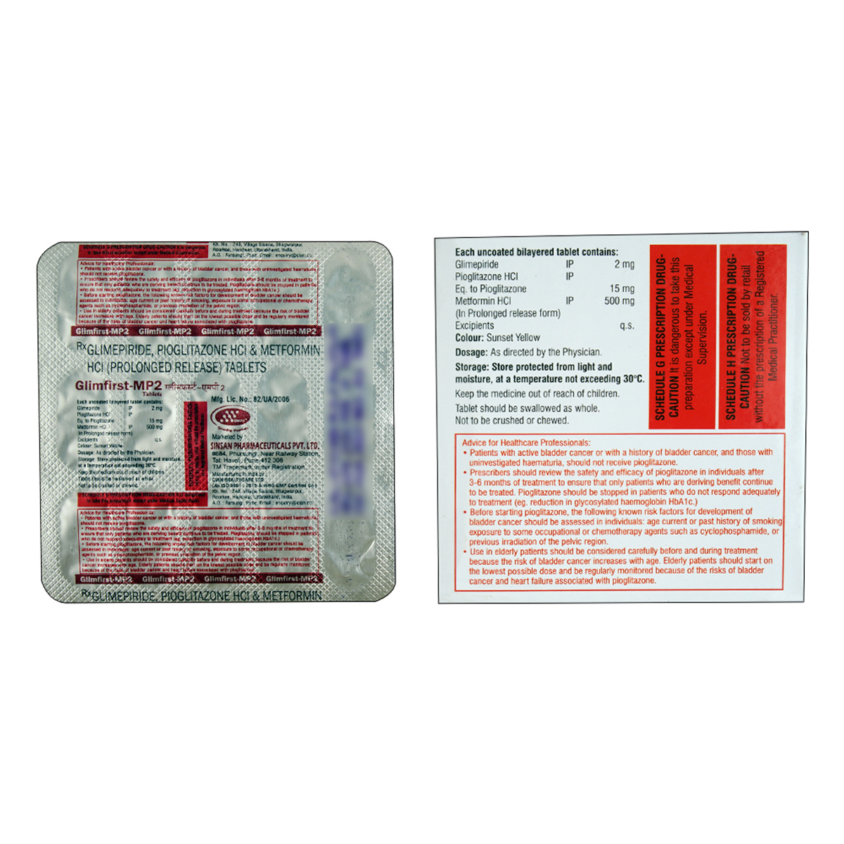 Glimfirst-MP2 Tablet 15's, Pack of 15 TABLETS Glimfirst-MP2 Tablet 15's, Pack of 15 TABLETS