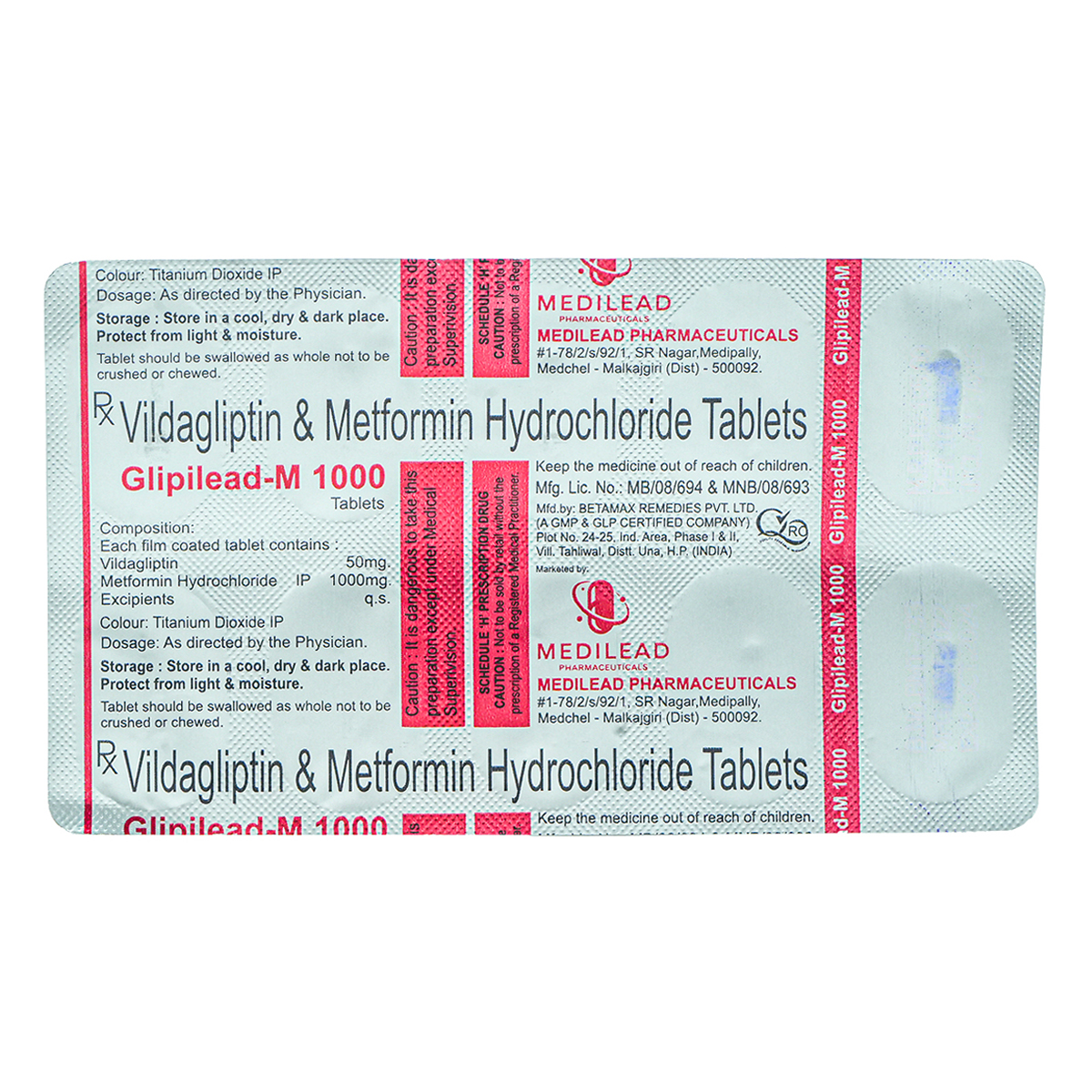 Glipilead M 1000 Tablet 10's, Pack of 10 TABLETS Glipilead M 1000 Tablet 10's, Pack of 10 TABLETS