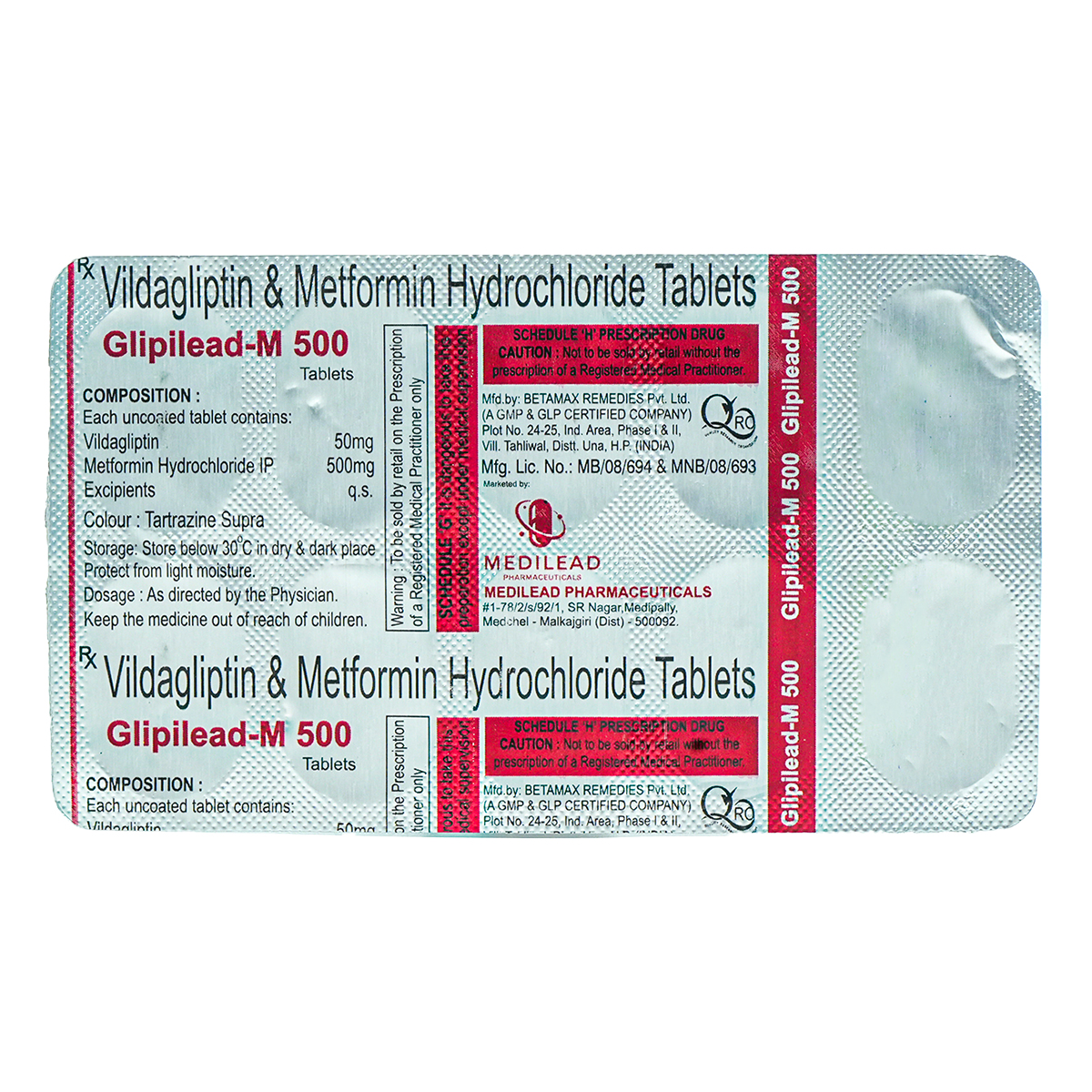 GLIPILEAD M 500 TABLETS 10'S, Pack of 10 TABLETS GLIPILEAD M 500 TABLETS 10'S, Pack of 10 TABLETS