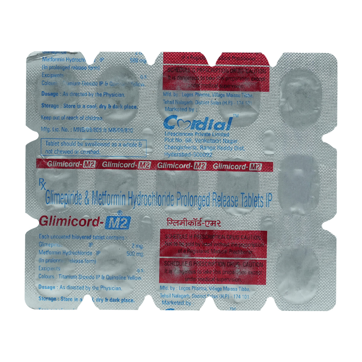 Glimicord M2 Tablet 15's, Pack of 15 TABLETS Glimicord M2 Tablet 15's, Pack of 15 TABLETS