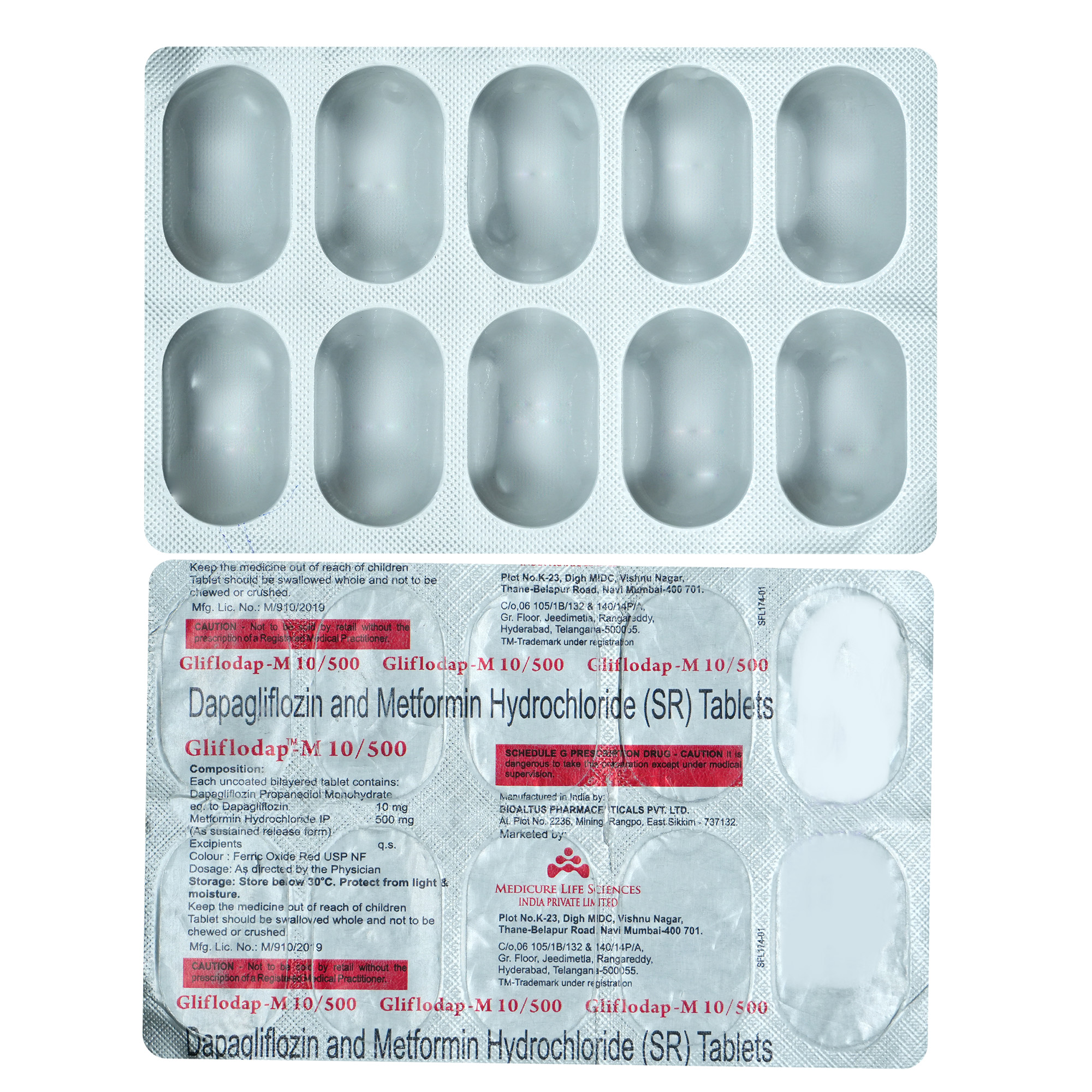Gliflodap-M 10/500 Tablet 10's, Pack of 10 TABLETS Gliflodap-M 10/500 Tablet 10's, Pack of 10 TABLETS
