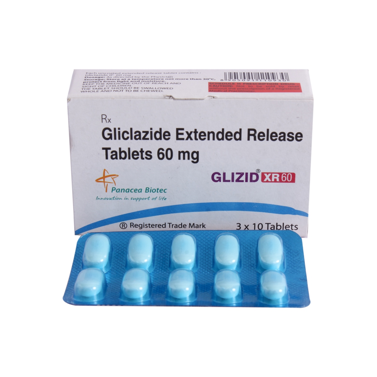 Glizid XR 60 Tablet 10's, Pack of 10 TABLETS Glizid XR 60 Tablet 10's, Pack of 10 TABLETS