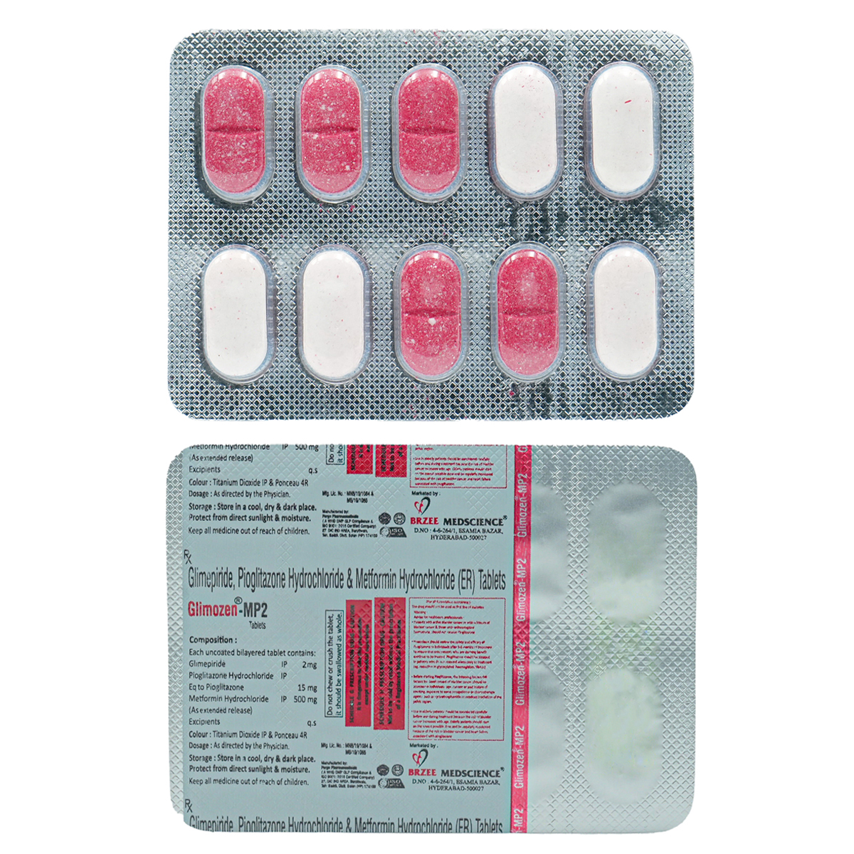 Glimozen-MP2 Tablet 10's, Pack of 10 TABLETS Glimozen-MP2 Tablet 10's, Pack of 10 TABLETS