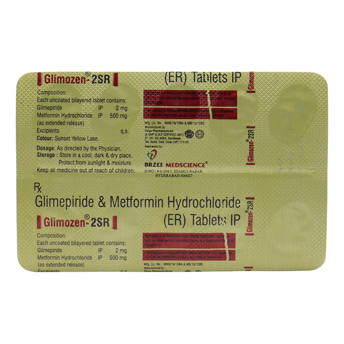Glimozen-2SR Tablet 10's, Pack of 10 TABLETS Glimozen-2SR Tablet 10's, Pack of 10 TABLETS