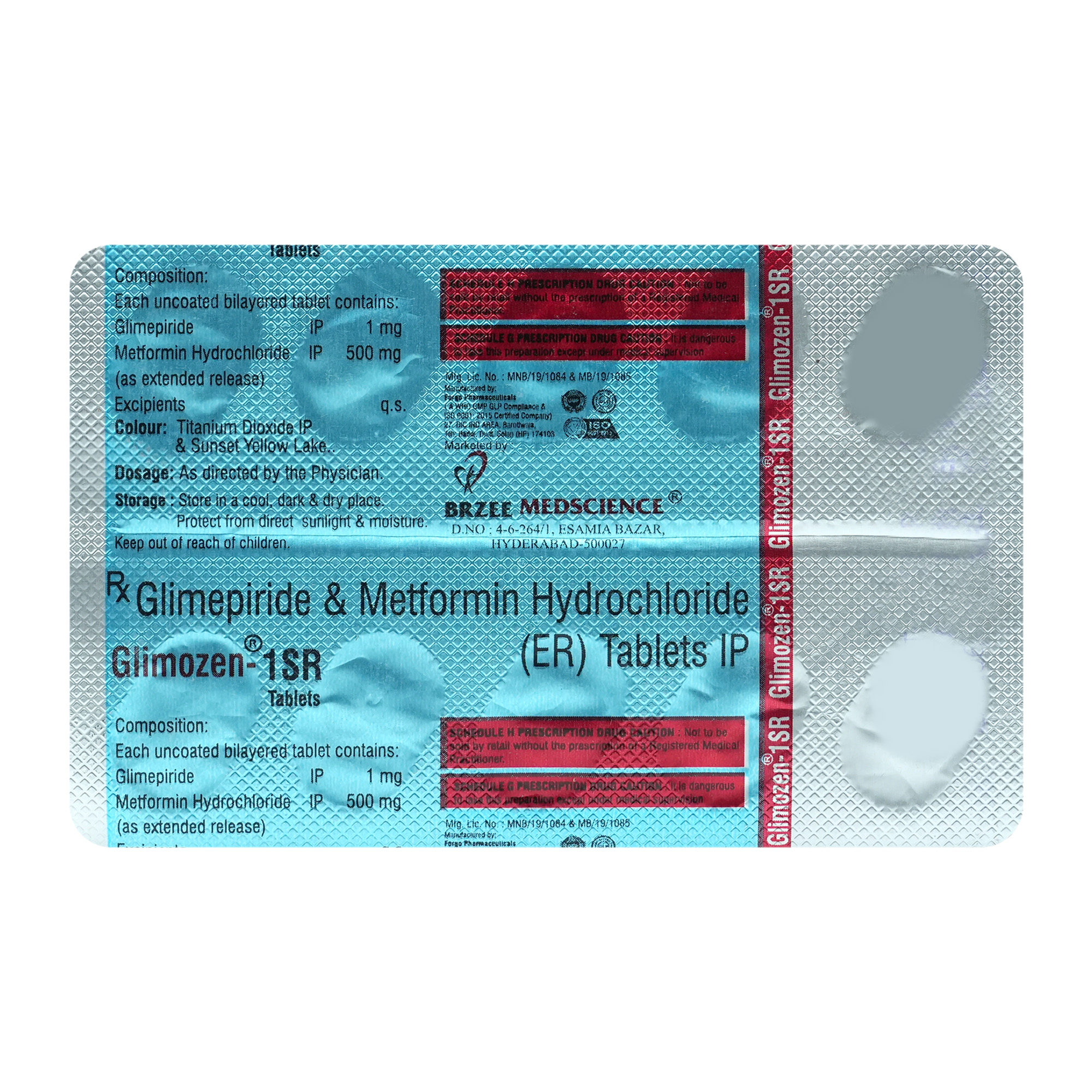 Glimozen -1SR Tablet 10's, Pack of 10 TABLETS Glimozen -1SR Tablet 10's, Pack of 10 TABLETS