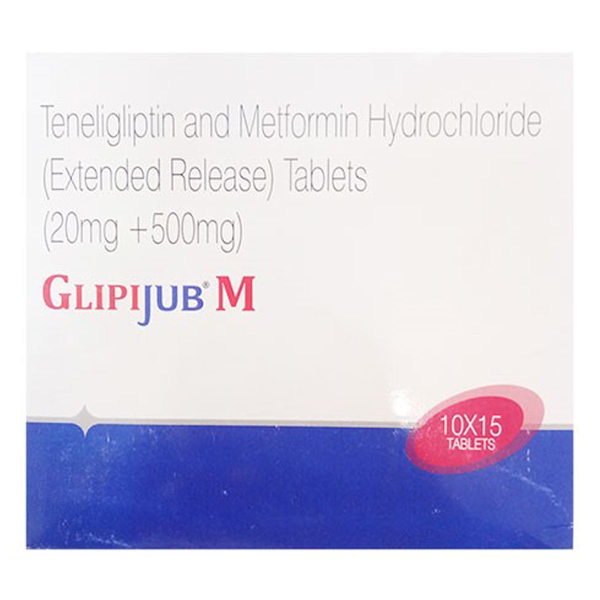Glipijub M 20 mg/500 mg Tablet 15's, Pack of 15 TabletS Glipijub M 20 mg/500 mg Tablet 15's, Pack of 15 TabletS