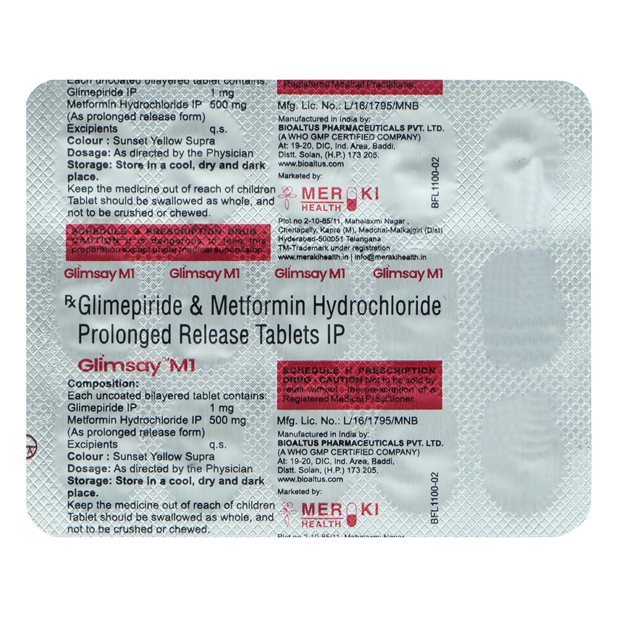 Glimsay M1 Tablet 15's, Pack of 15 TabletS Glimsay M1 Tablet 15's, Pack of 15 TabletS