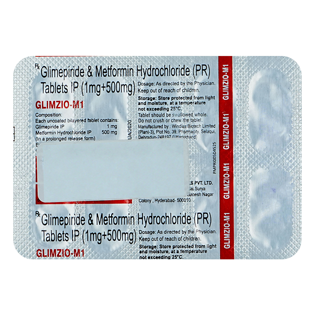 Glimzio-M1 Tablet 10's, Pack of 10 TabletS Glimzio-M1 Tablet 10's, Pack of 10 TabletS