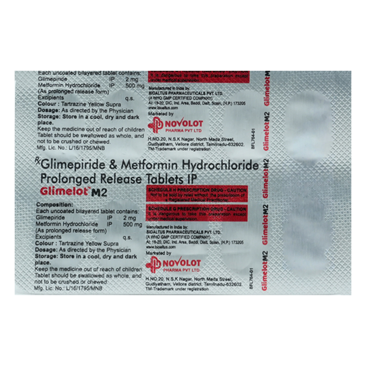 Glimelot M2 Tablet 10's, Pack of 10 TabletS Glimelot M2 Tablet 10's, Pack of 10 TabletS