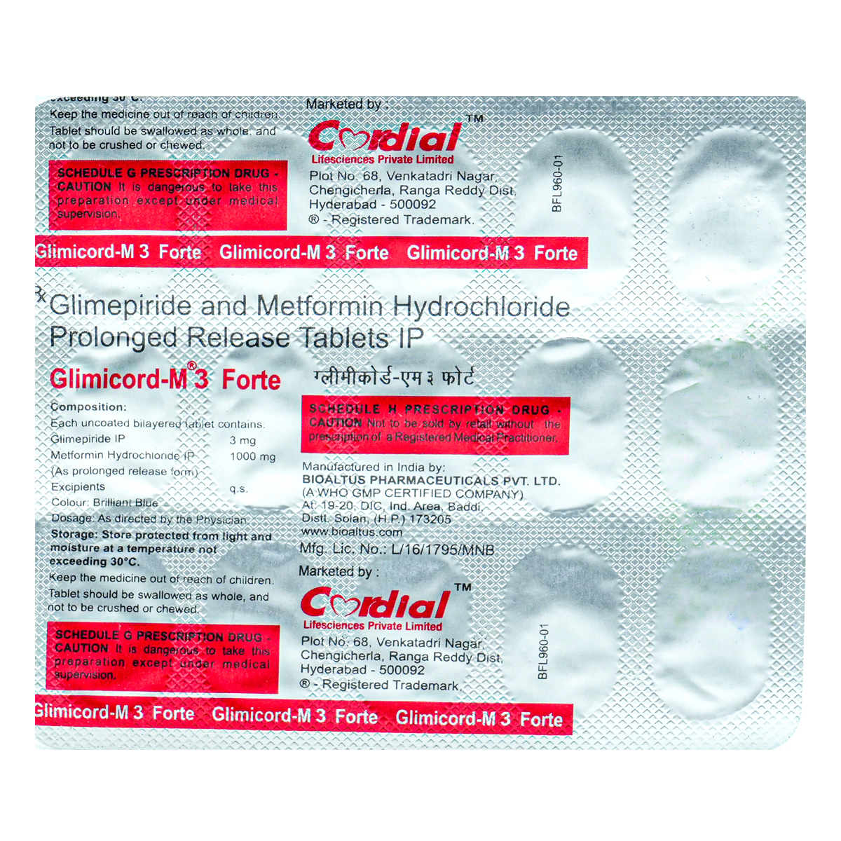 Glimicord-M3 Forte Tablet 15's, Pack of 15 TabletS Glimicord-M3 Forte Tablet 15's, Pack of 15 TabletS