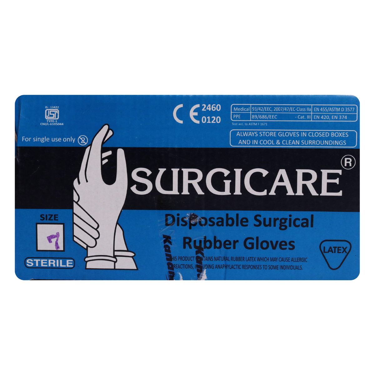 Gloves Surgicare, 7 Count, Pack of 1 Gloves Surgicare, 7 Count, Pack of 1