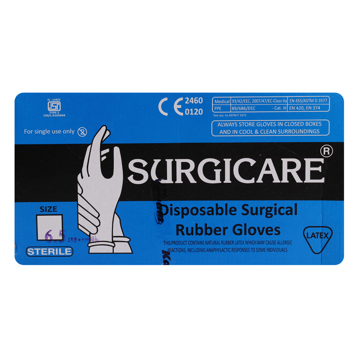 Gloves Surgicare 6.5, 1 Count, Pack of 1 Gloves Surgicare 6.5, 1 Count, Pack of 1